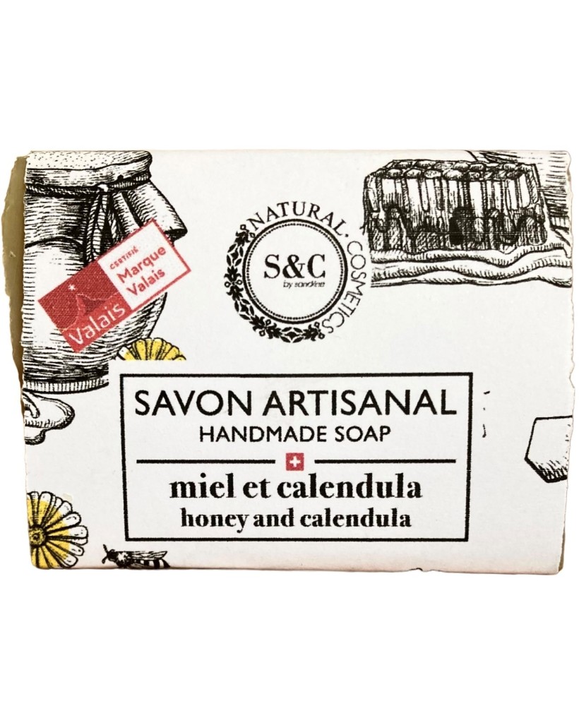 Savon "Miel et Calendula" - Marque Valais