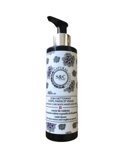 Gel douche corps, mains et visage - Coeur de violette