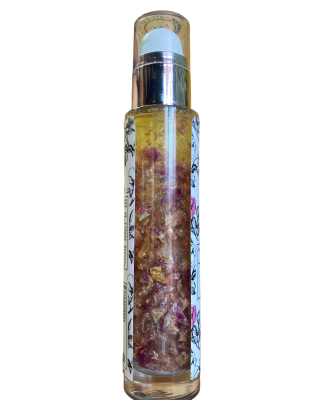 Huile corporelle luxueuse scintillante "Rose de mon Coeur"