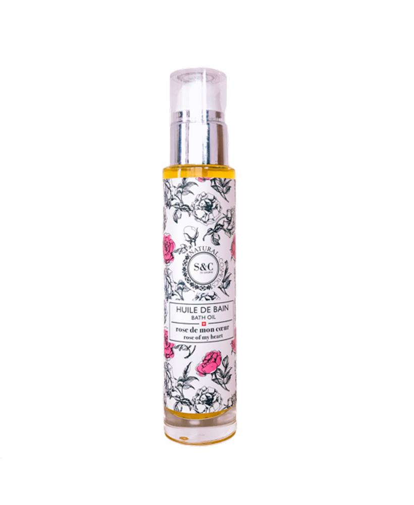 Huile de bain "Rose de mon coeur"