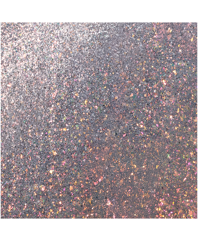 Cat Eye effet - MC1 Paillettes argentées, reflets roses