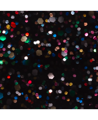 Gel polish n°244 - Noir avec Glitter multicolore