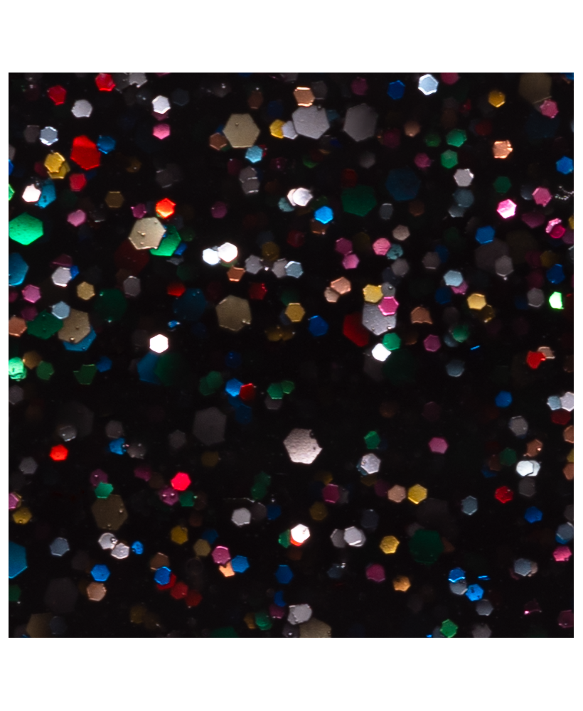 Gel polish n°244 - Noir avec Glitter multicolore